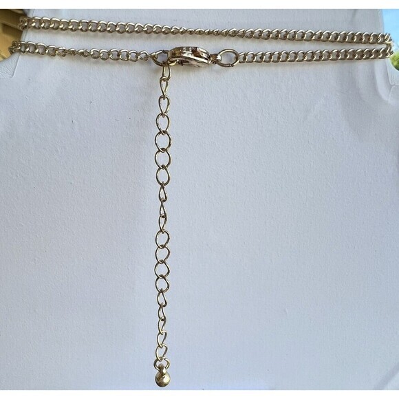 ARTICULATED (Hinged) Giraffe Safari Enamel Golden Green Pendant Necklace 29.5 in - Picture 6 of 6